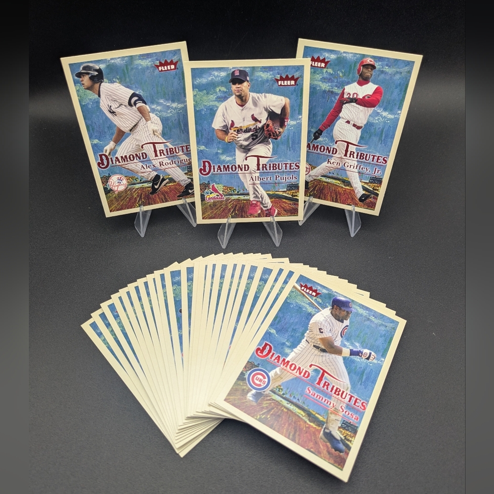 2005 Fleer Tradition Diamond Tributes Complete Insert Set Pujols Griffey Jeter +
